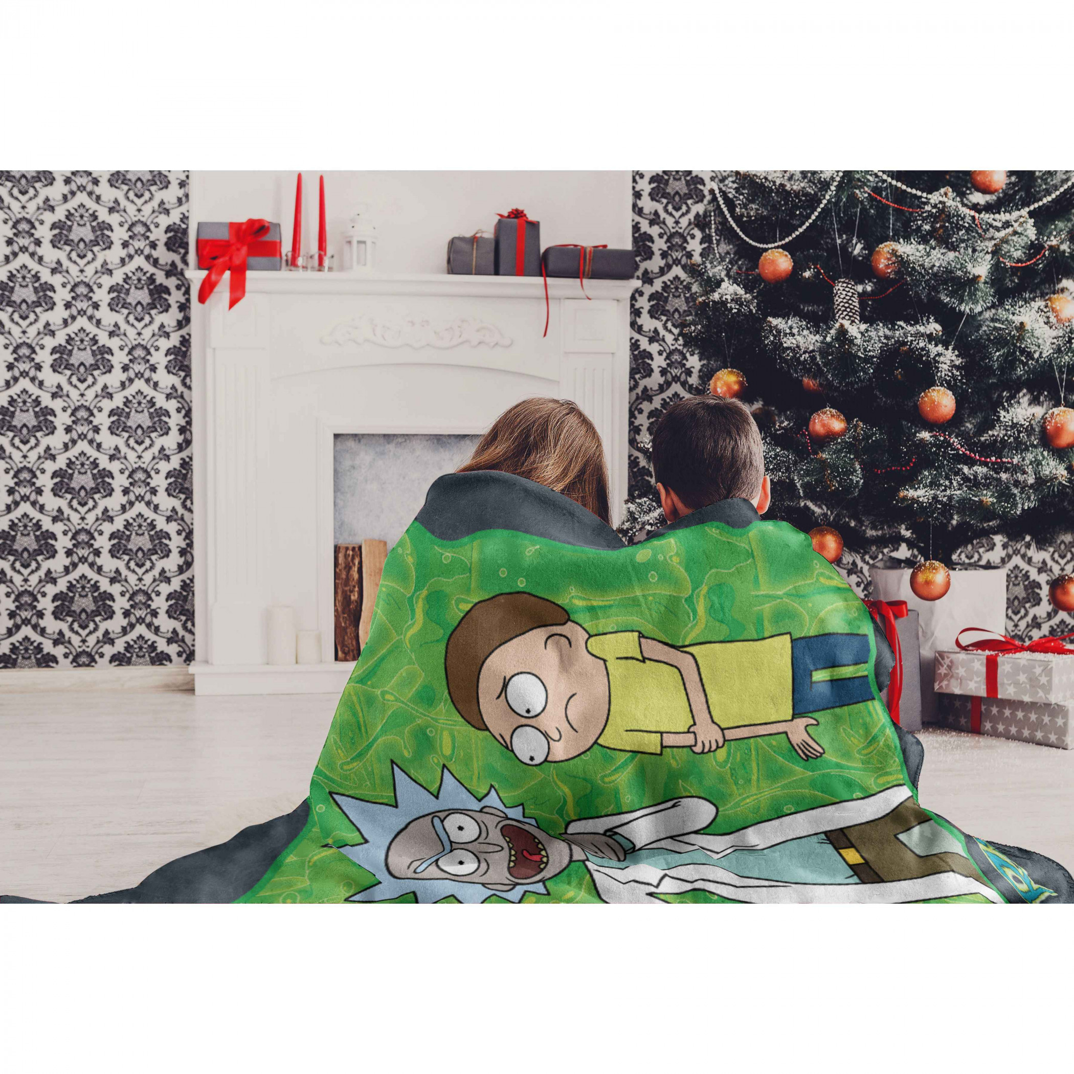 Rick And Morty Investigation Micro Raschel Throw Blanket 46"x60"